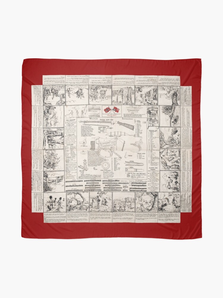 Thumbnail 2 of 3, Scarf, Fultons Military Handkerchief, 1885, Martini Henry designed and sold by petermill.