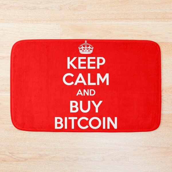 Item preview, KEEP CALM AND BUY BITCOIN - White Over Red designed and sold by johnta17.