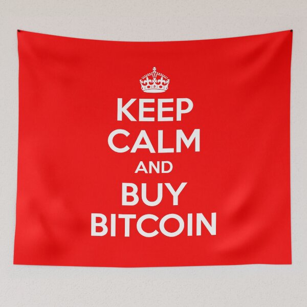 Item preview, KEEP CALM AND BUY BITCOIN - White Over Red designed and sold by johnta17.