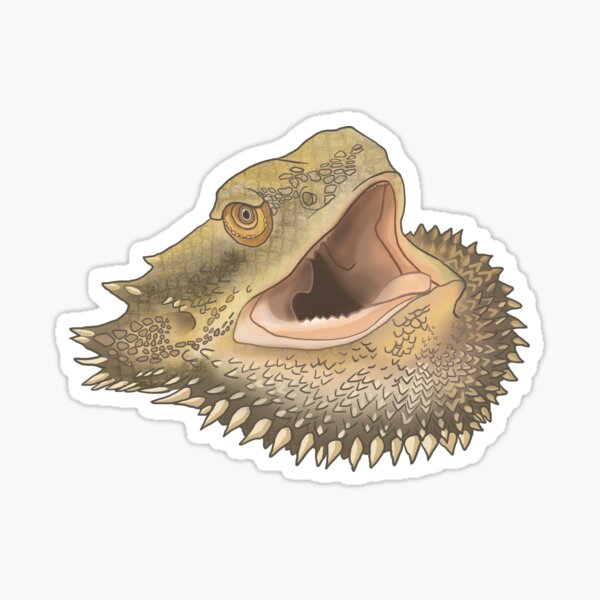 Grumpy Bearded Dragon Sticker