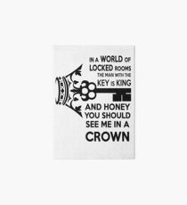 Moriarty Key Quote - Black Text Art Board