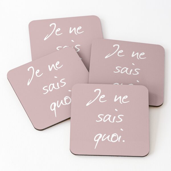 Item preview, Je ne sais quoi - French saying in White and Rose Taupe designed and sold by TheMajesticGoat.
