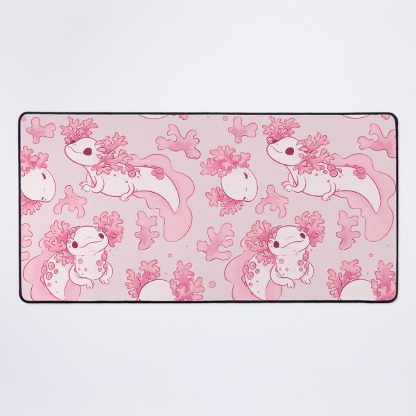 Coral Axolotls Desk Mat