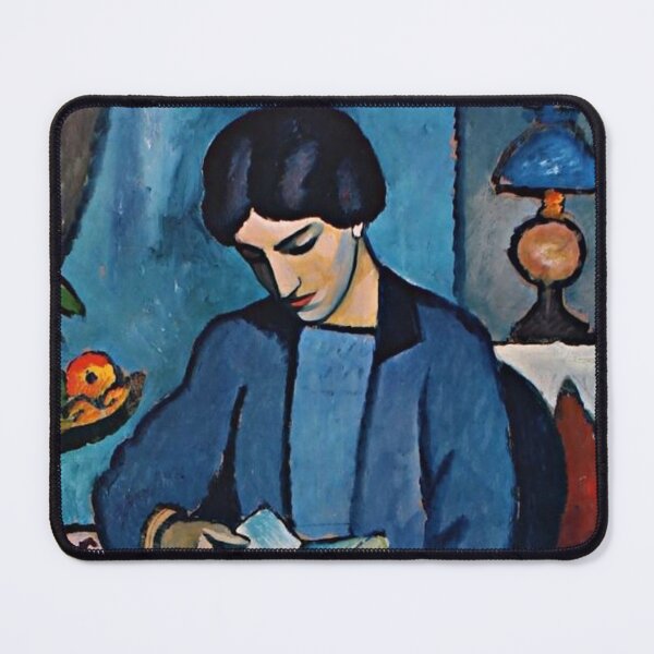 Artikelvorschau, August Macke Art betitelt Frau Lesung entworfen und verkauft von booksnbobs.