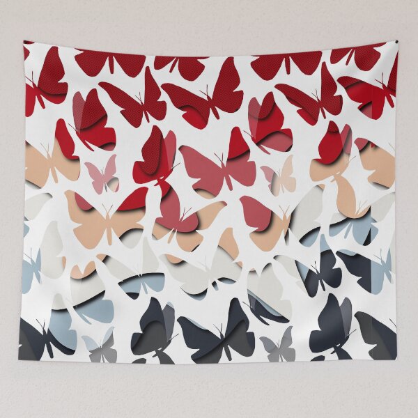 Item preview, Butterflies in the abstract digital pattern  designed and sold by Bonheurem.