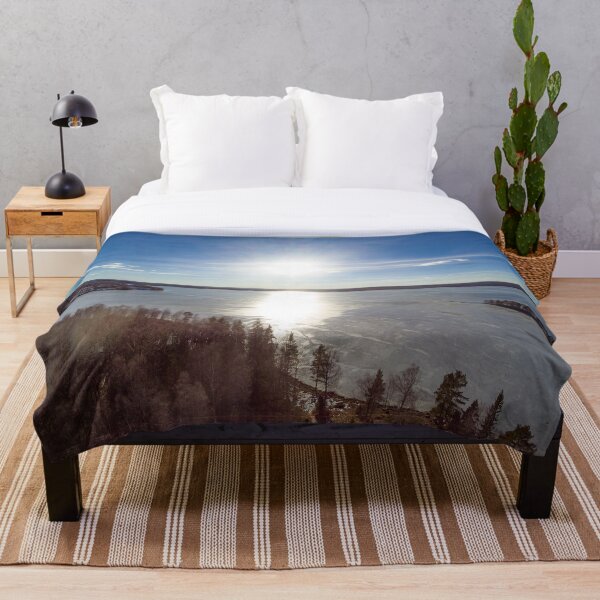 Item preview, Frozen Lake in the Sun - Winter Landscape designed and sold by RolandWidin.