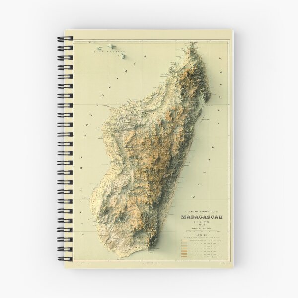 Item preview, 1902 Madagascar Relief Map 3D digitally-rendered designed and sold by ThinkAboutMaps.