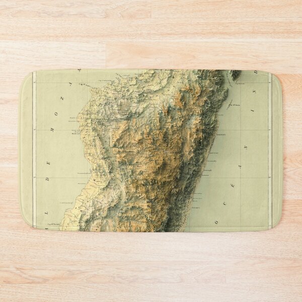 Item preview, 1902 Madagascar Relief Map 3D digitally-rendered designed and sold by ThinkAboutMaps.