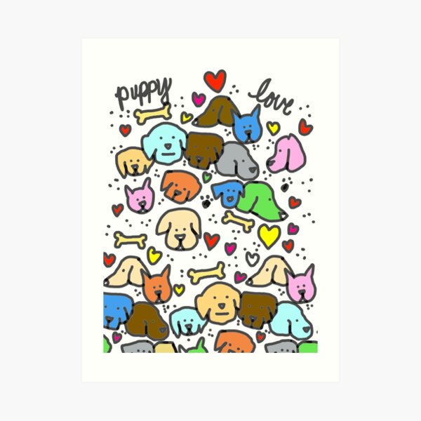 "True Puppy Love Art" Art Print for Sale by chanelw-22art | Redbubble