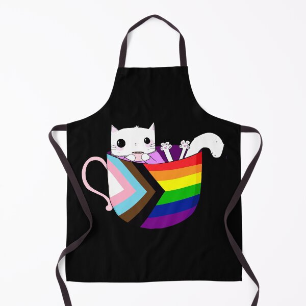 Item preview, White Kitty in a Pride Flag Mug designed and sold by MoonBuckets.