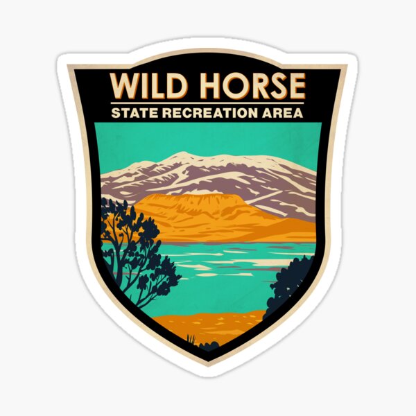 Item preview, Wild Horse State Recreation Area Nevada Badge designed and sold by KrisSidDesigns.