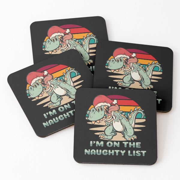 Item preview, Funny Christmas Dinosaur I'm On The Naughty List designed and sold by TKsTees.
