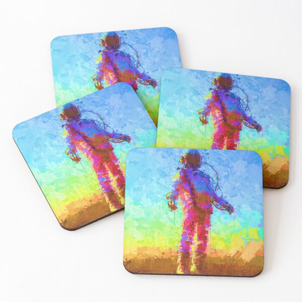 Item preview, Levitating astronaut in twilight rain designed and sold by RafaelLima7.