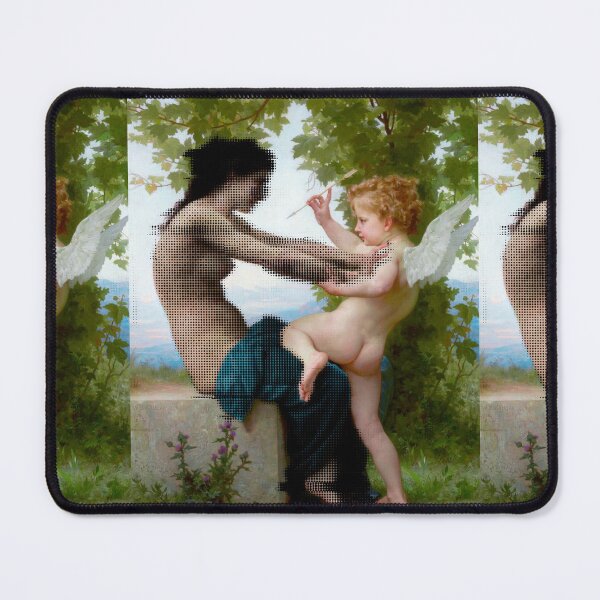 Item preview, A Young Girl Defending Herself against Eros Newsprint Glitch designed and sold by KristaZed.