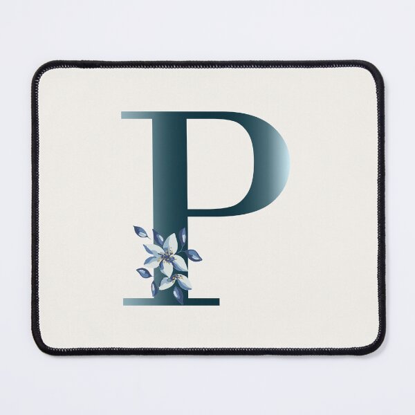Item preview, Letter P - Blue Watercolor Flower designed and sold by CiaraPrints.