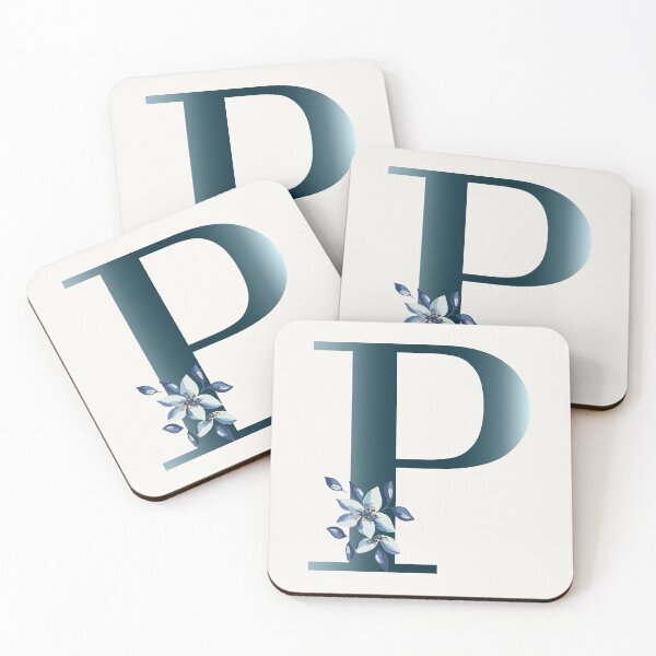 Item preview, Letter P - Blue Watercolor Flower designed and sold by CiaraPrints.