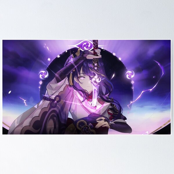 Item preview, Raiden Shogun - Genshin Impact Poster designed and sold by Joeyfuno.