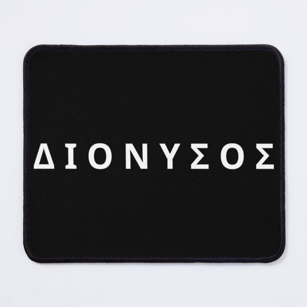 Item preview, Dionysus Greek Mythology Olympian God White Typography designed and sold by OnyxMoonDesigns.