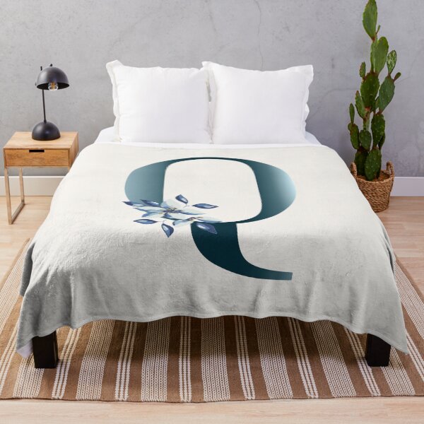 Item preview, Letter Q - Blue Watercolor Flower designed and sold by CiaraPrints.