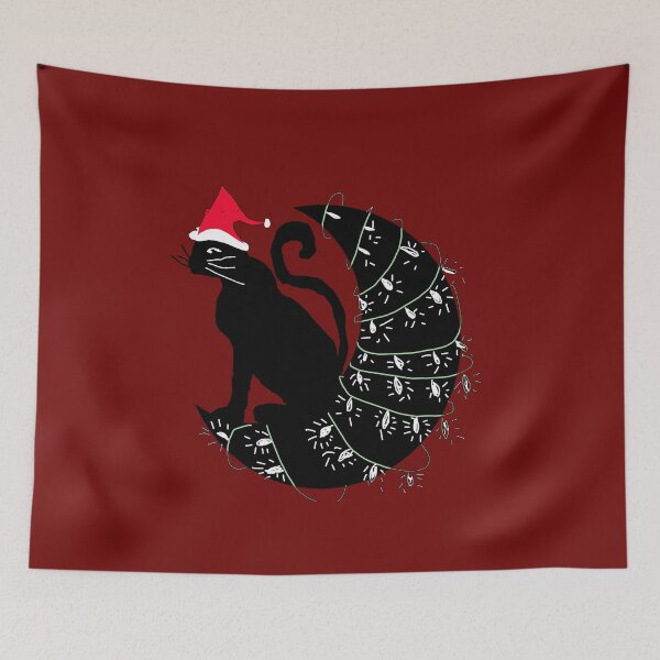 Item preview, Christmas Cat On The Moon designed and sold by bloomingvine.
