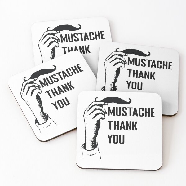 Item preview, MUSTACHE  THANK  YOU , Funny quote  designed and sold by aydidi.