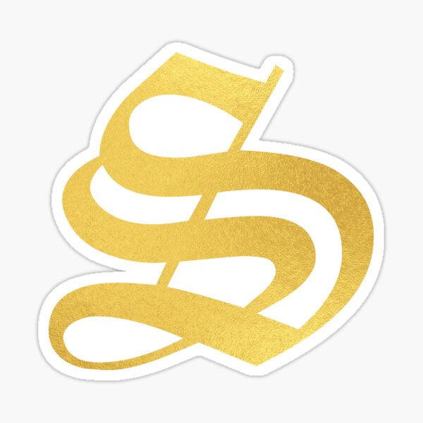 Metallic Gold Lowercase Letter Sticker