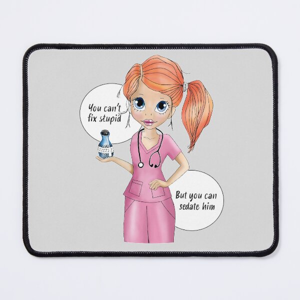 Item preview, You cant fix stupid, but you can sedate him. designed and sold by Jennifer McCann.