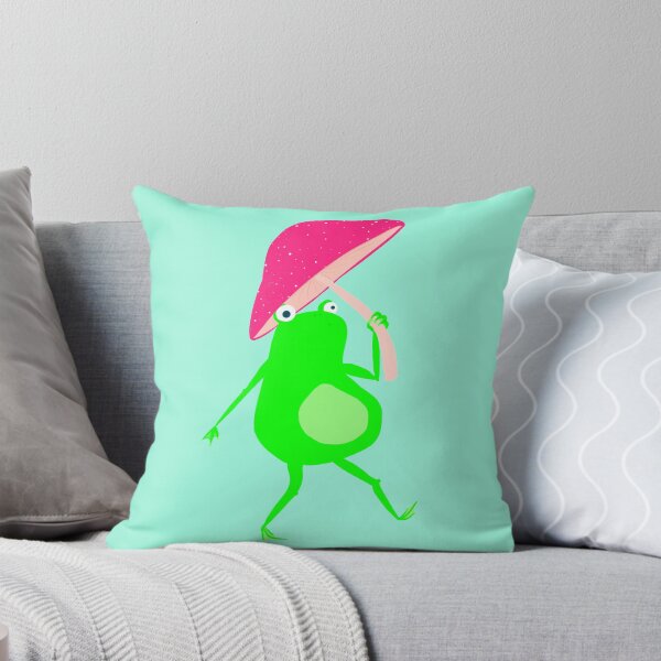 Aperçu de l'œuvre Little Fella avec un parapluie de champignon (rose) créée et vendue par MoonBuckets.
