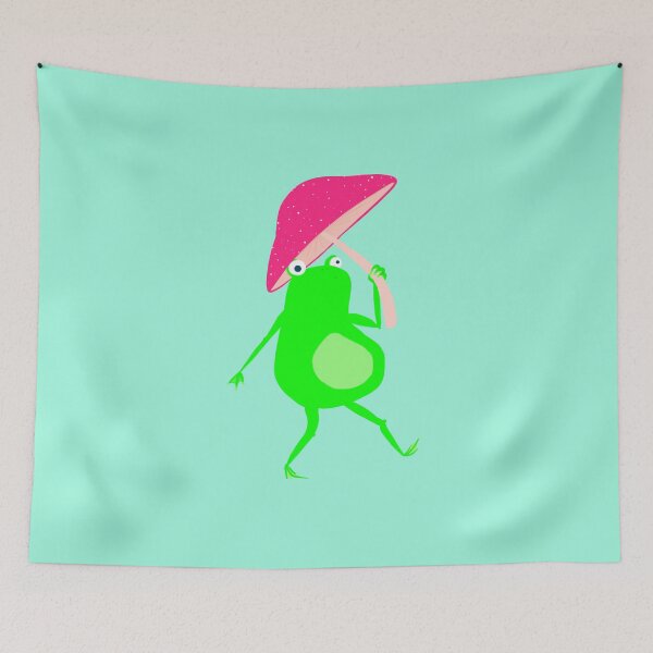 Item preview, Little Fella with a Mushroom Umbrella (pink) designed and sold by MoonBuckets.