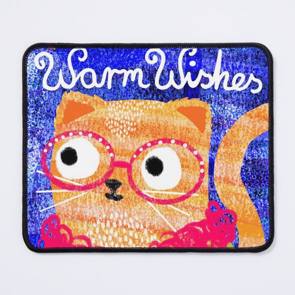 Item preview, Warm wishes ginger cat Christmas card designed and sold by KJMarkowska.