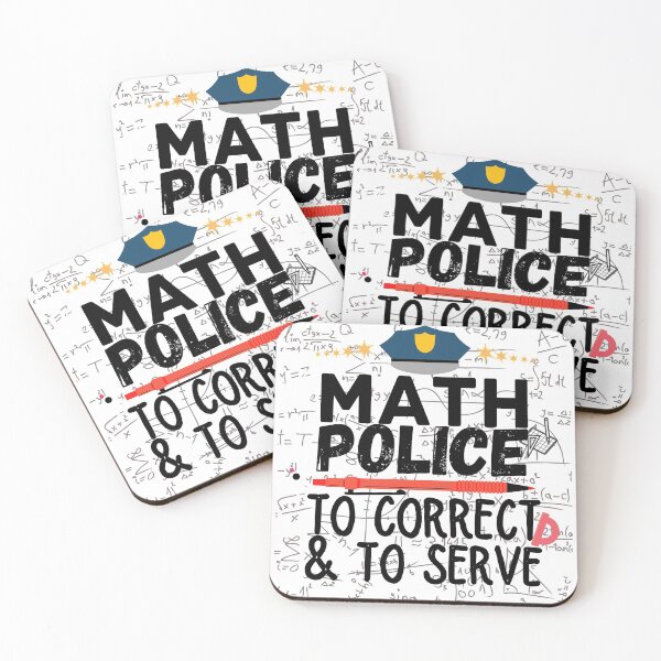 Item preview, Math Police Correct And Serve designed and sold by ronaldsonou.