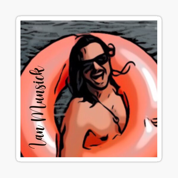 Ian at the lake Sticker