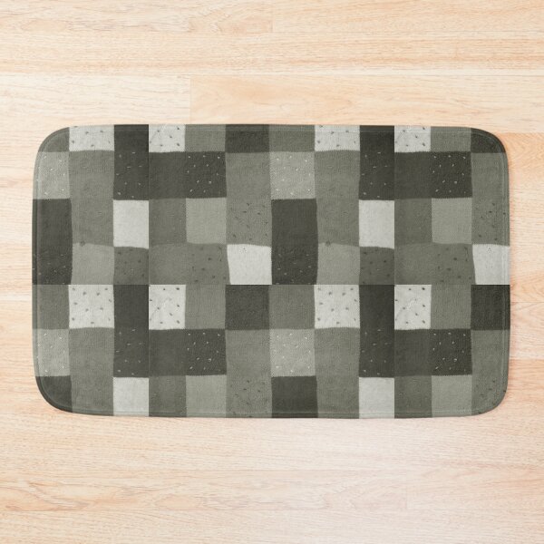 Item preview, black and white knitted patchwork squares designed and sold by pollywolly.