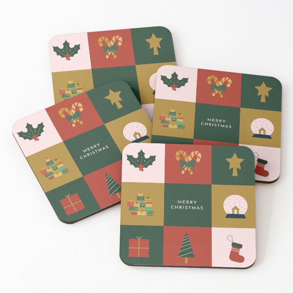 Item preview, Merry Christmas Squares. Christmas Candy Cane, Christmas Tree, Stocking, Christmas Presets designed and sold by silviaol.