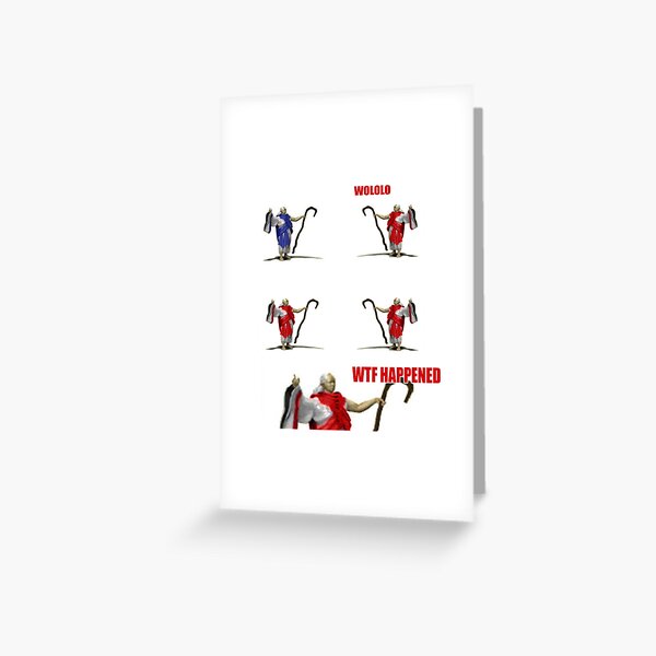 WTF HAPPENED?! Age of Empires Monk Wololo Greeting Card