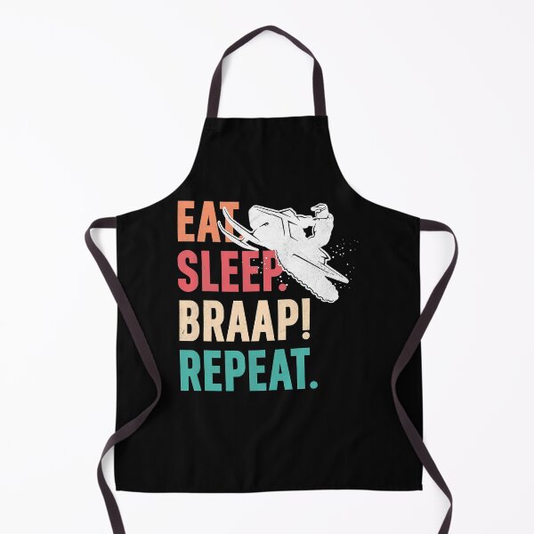 Item preview, Eat Sleep Braap Repeat Funny Snowmobile Vintage Snowmobiling T-Shirt designed and sold by OsborneKlein.
