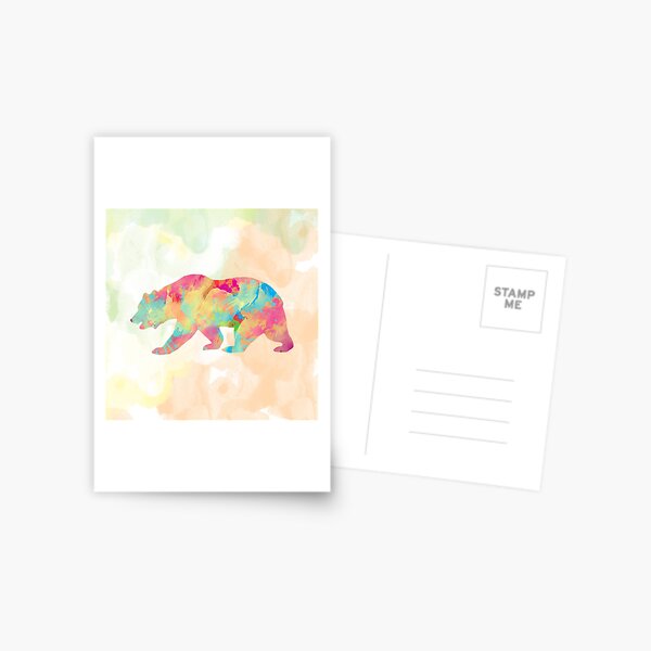 Abstract Bear Postcard