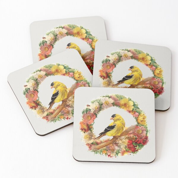Item preview, Goldfinch In Flowers Garland designed and sold by Angeles M. Pomata.