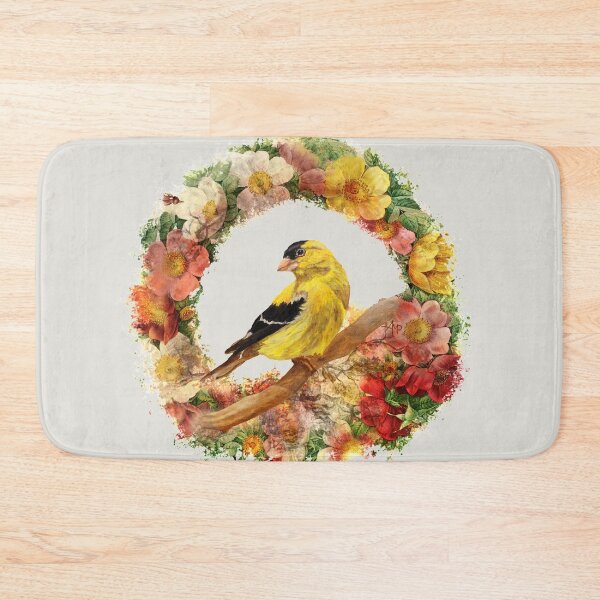 Item preview, Goldfinch In Flowers Garland designed and sold by Angeles M. Pomata.