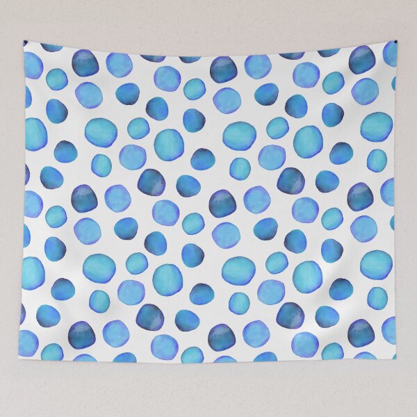 Item preview, Watercolour Dots in Blue designed and sold by creativebakergb.