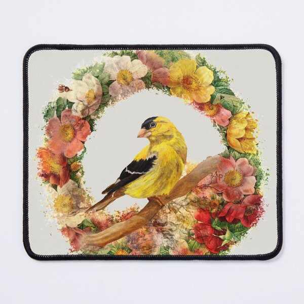Item preview, Goldfinch In Flowers Garland designed and sold by Angeles M. Pomata.
