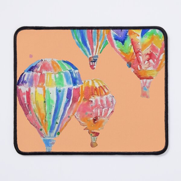 Item preview, Air Balloon Watercolor Painting on Apricot Orange Balloons designed and sold by Sarah Rajkotwala.