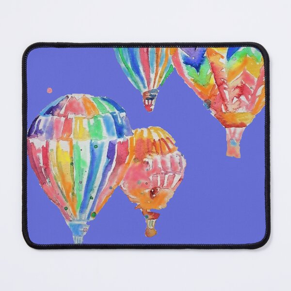 Item preview, Hot Air Balloon Watercolor Painting on Purple Balloons designed and sold by Sarah Rajkotwala.