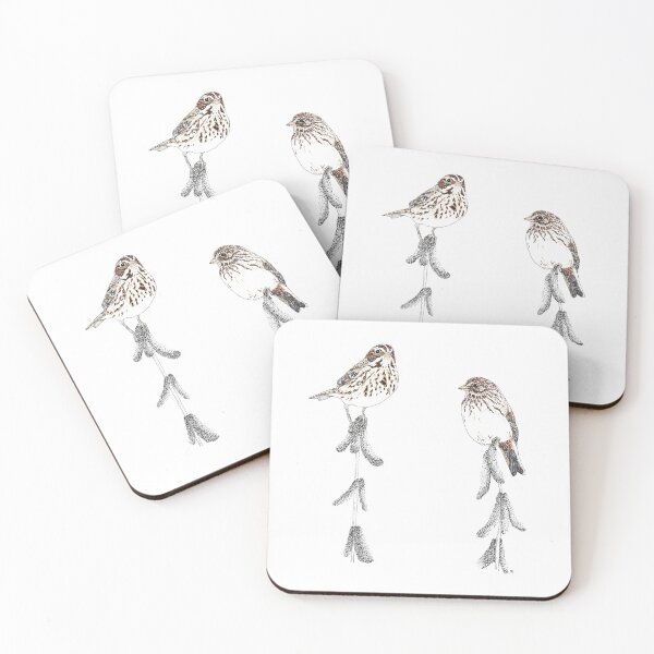 Item preview, Savannah and Vesper Sparrow designed and sold by obirdleyart.