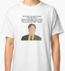 Dwight Idiot The Office Quotes Classic T-Shirt