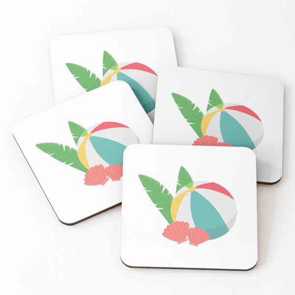 Item preview, Beach Ball, Seashells and Tropical Leaves designed and sold by silviaol.