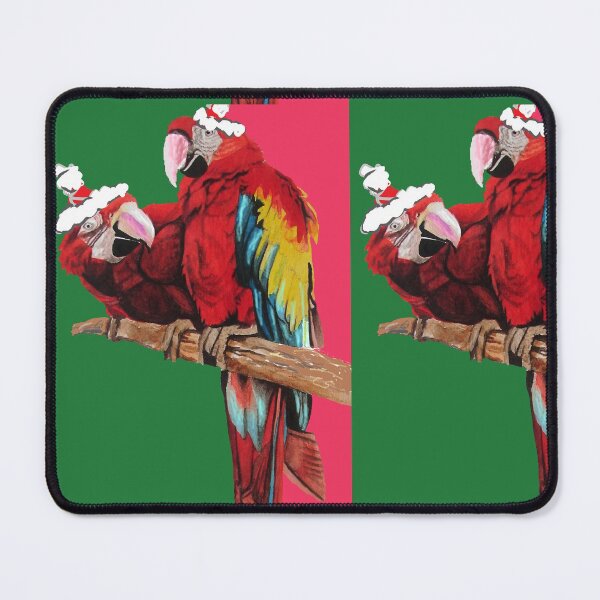 Item preview, Christmas Macaw - Here Comes Santa Macaws! - on Red and Green designed and sold by Sarah  Rajkotwala.