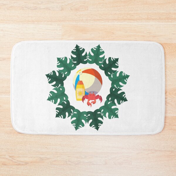 Item preview, Tropical Leaves, Beach Ball and Crab Exotic  designed and sold by silviaol.