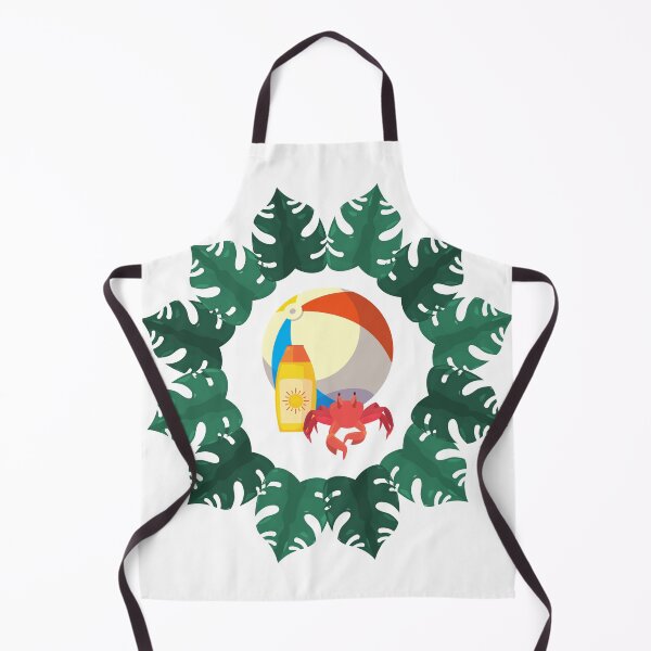 Item preview, Tropical Leaves, Beach Ball and Crab Exotic designed and sold by silviaol.