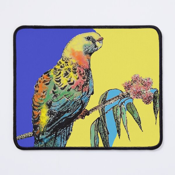 Item preview, Rosella Parrot Watercolor Painting on Navy designed and sold by Sarah Rajkotwala.